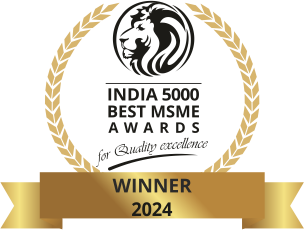 India 5000 Best MSME 2024 — laurel-wreath winner badge